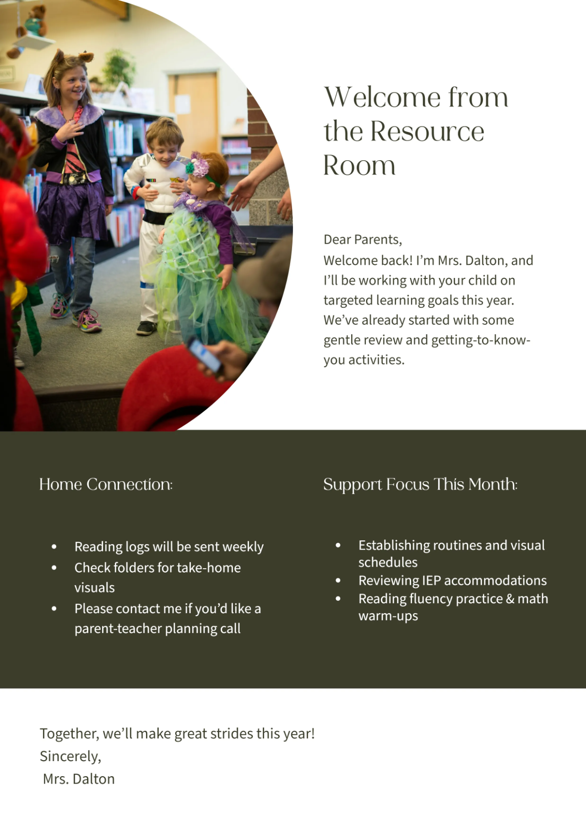 Free Special Education Back To School Newsletter Template to Edit Online