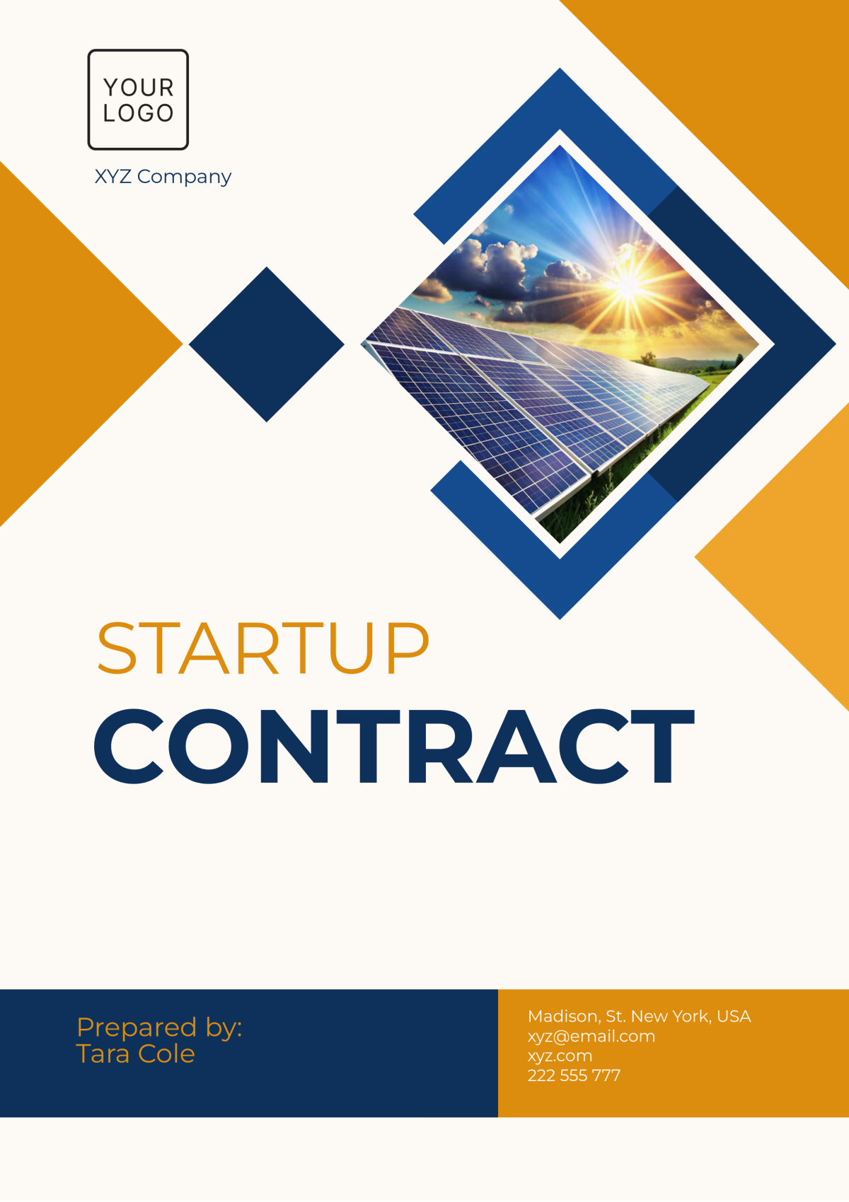 Free Startup Contract Template to Edit Online
