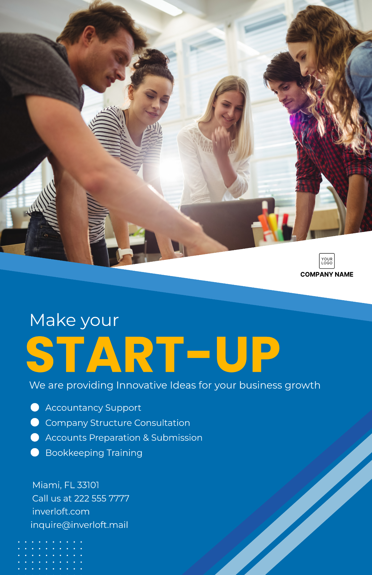 Free Startup Poster Template to Edit Online